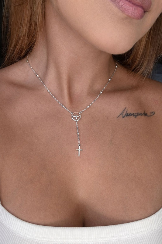 Colar Terço Marjorye Prata 1024