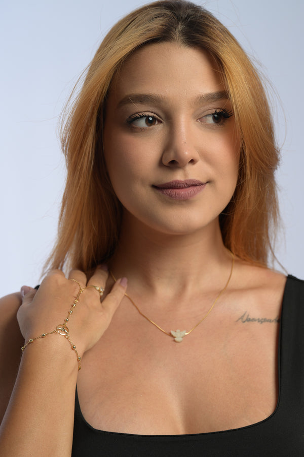 Semijoia Colar Espírito Santo – Dourado