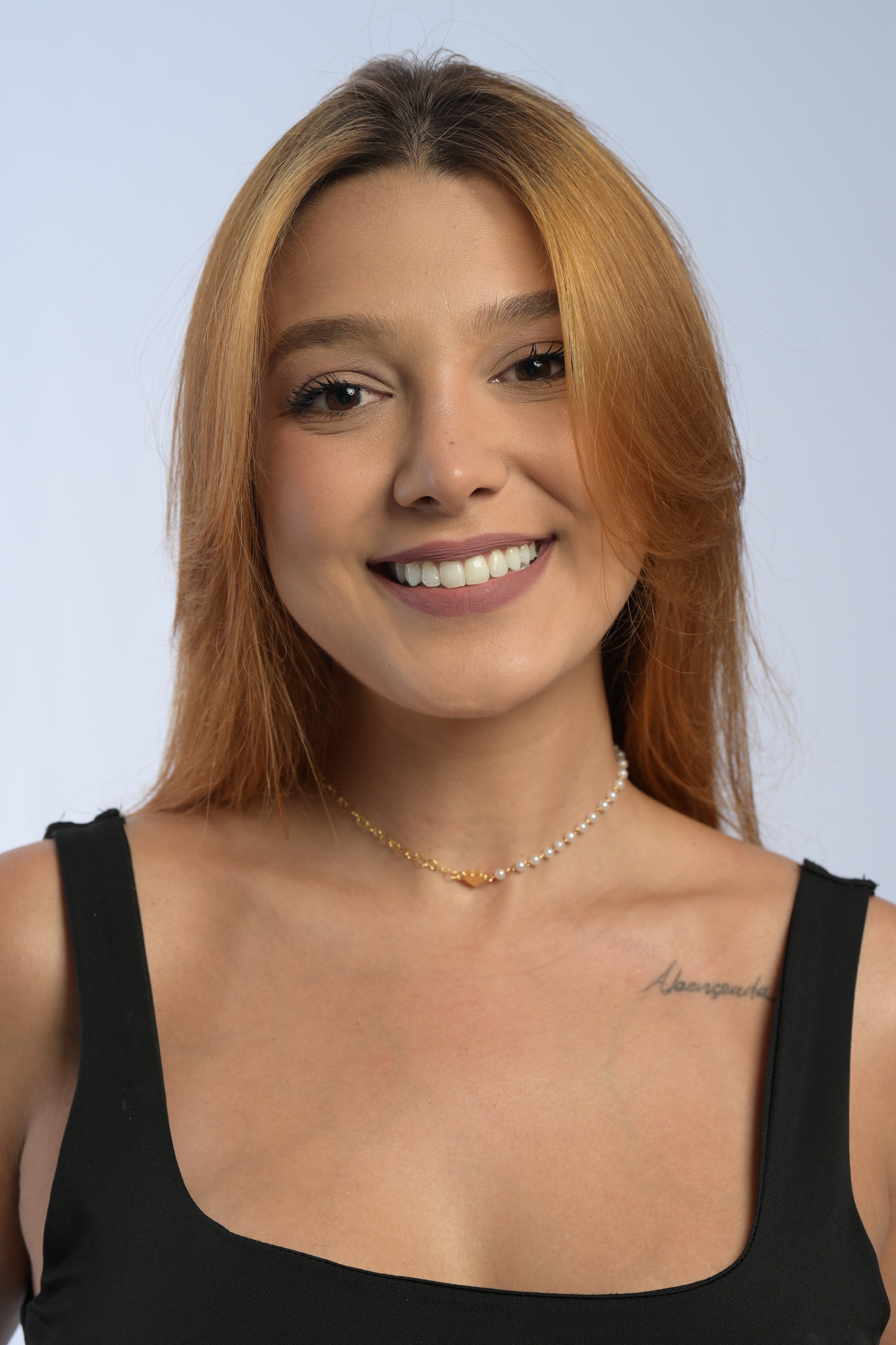 Semijóia Chocker pérola com coração