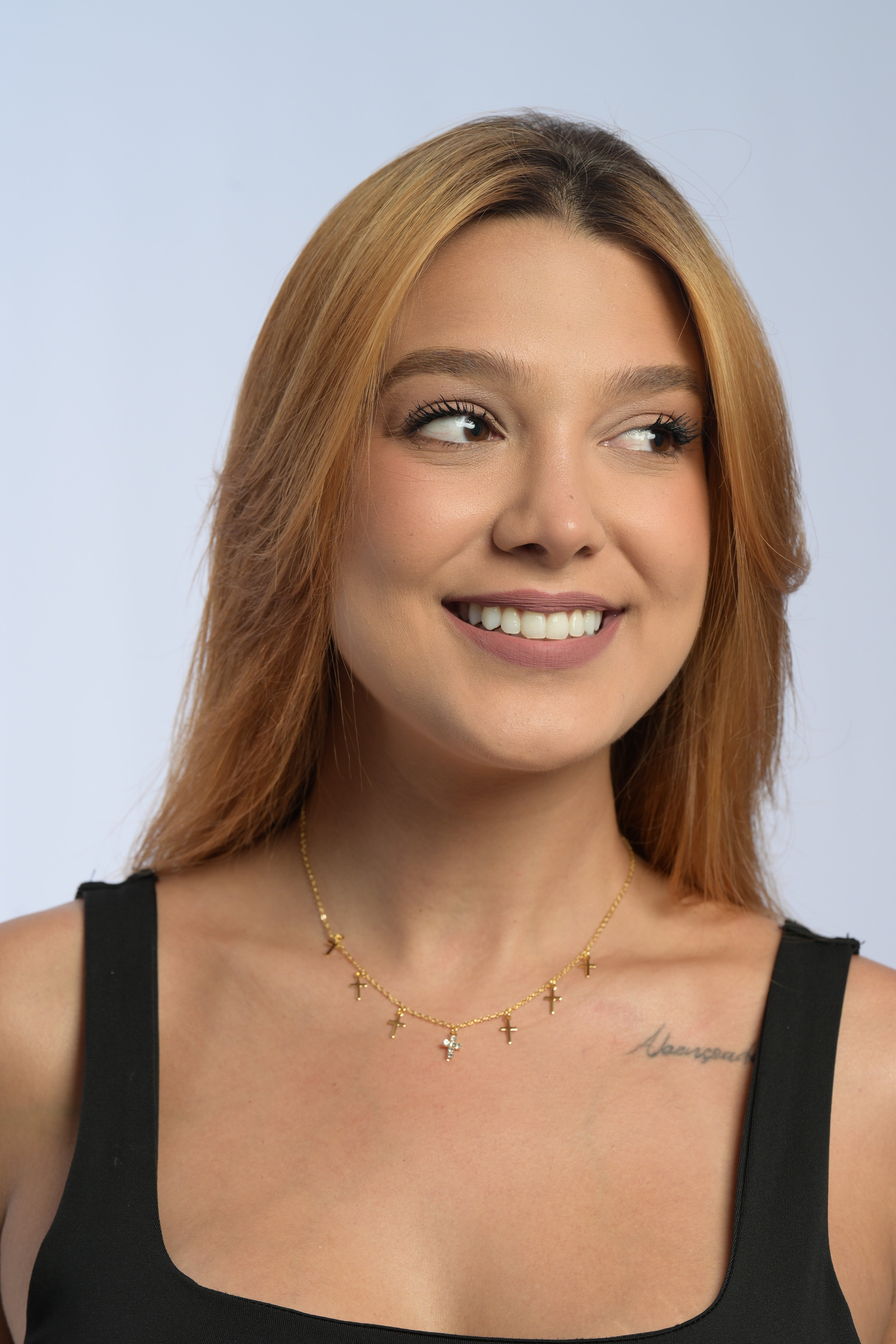 Semijóia chocker Cruz