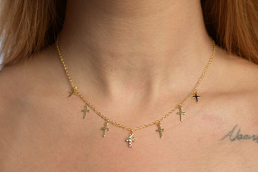 Semijóia chocker Cruz