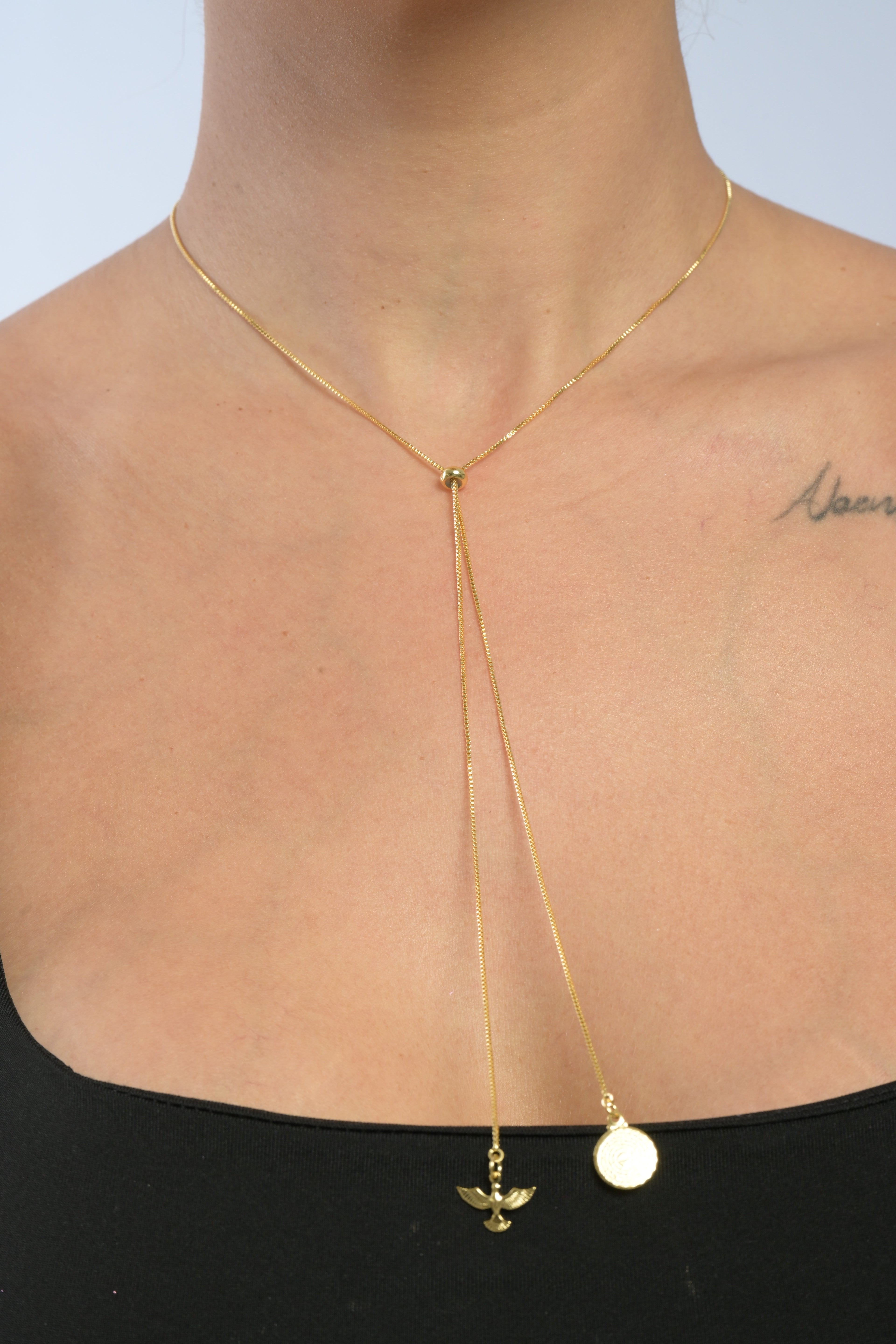 Semijóia Colar gravata.