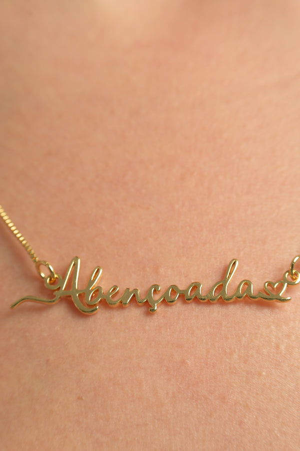 Colar Abençoada Dourado