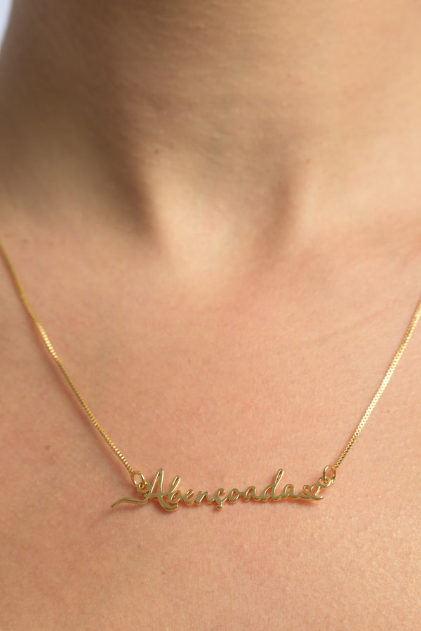 Colar Abençoada Dourado