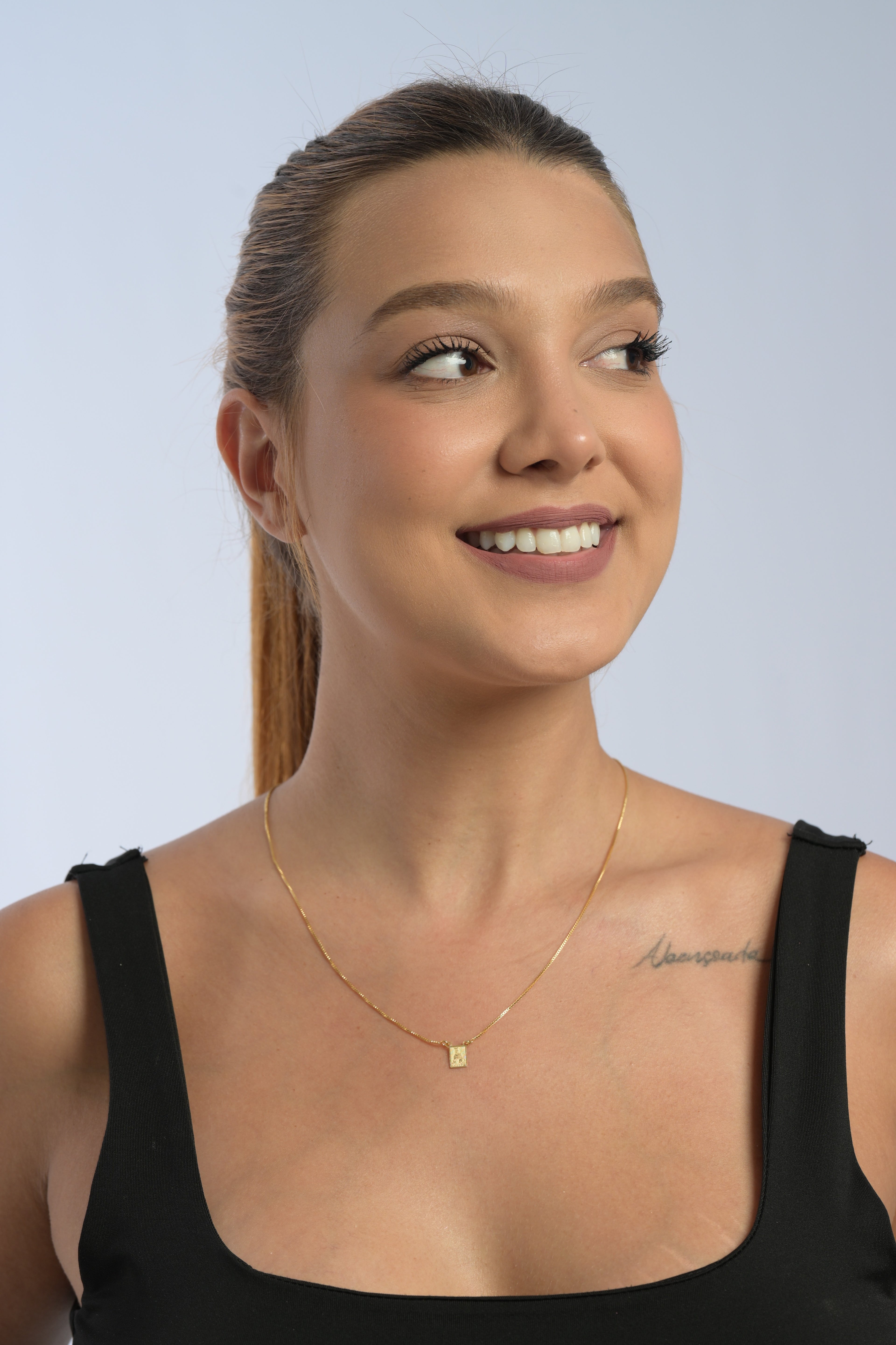 Semijoia Escapulário Nossa Senhora do Carmo & Jesus