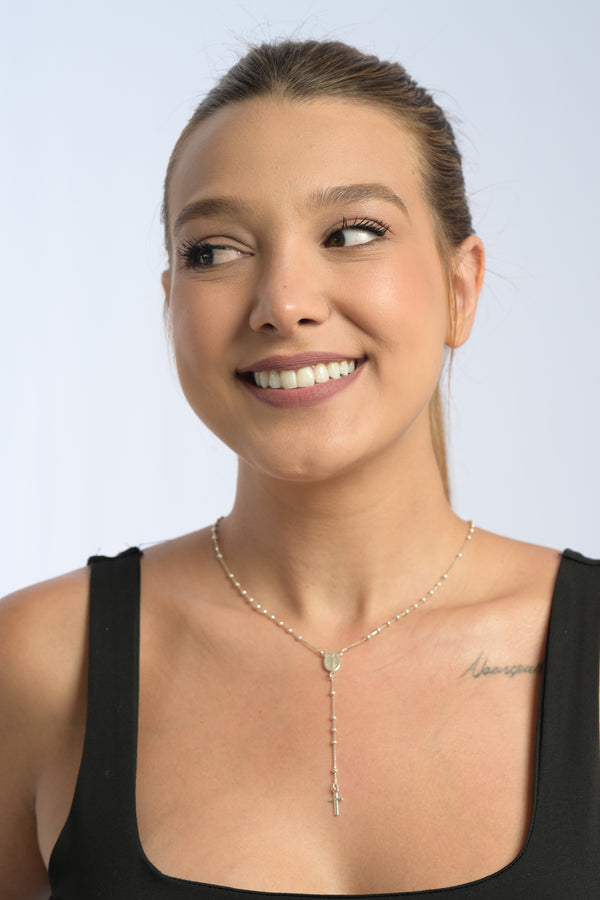 Colar Terço – Prata 925