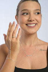Hand Chain Cruz Prata