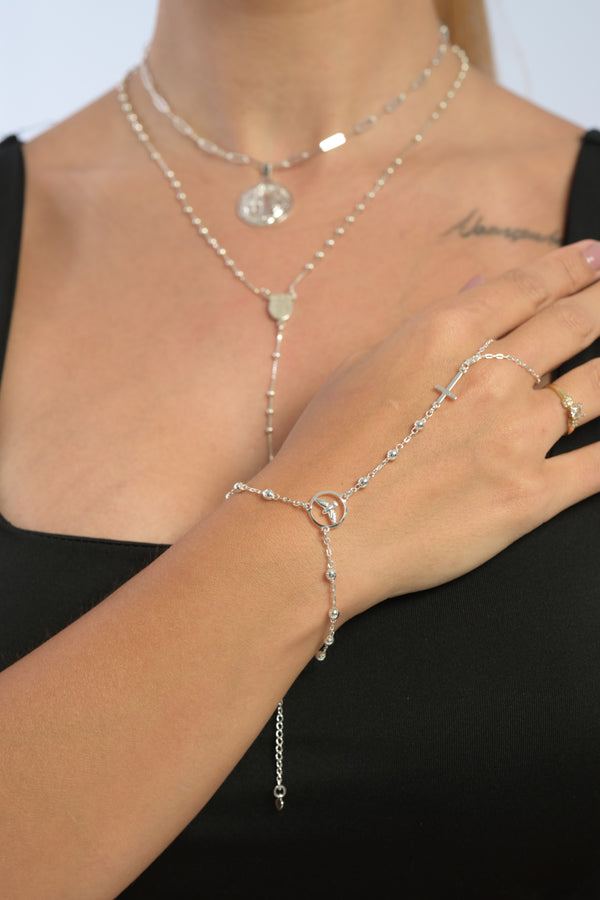 Colar Terço – Prata 925