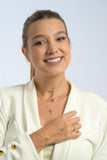 Semijóia Chocker pérola com coração