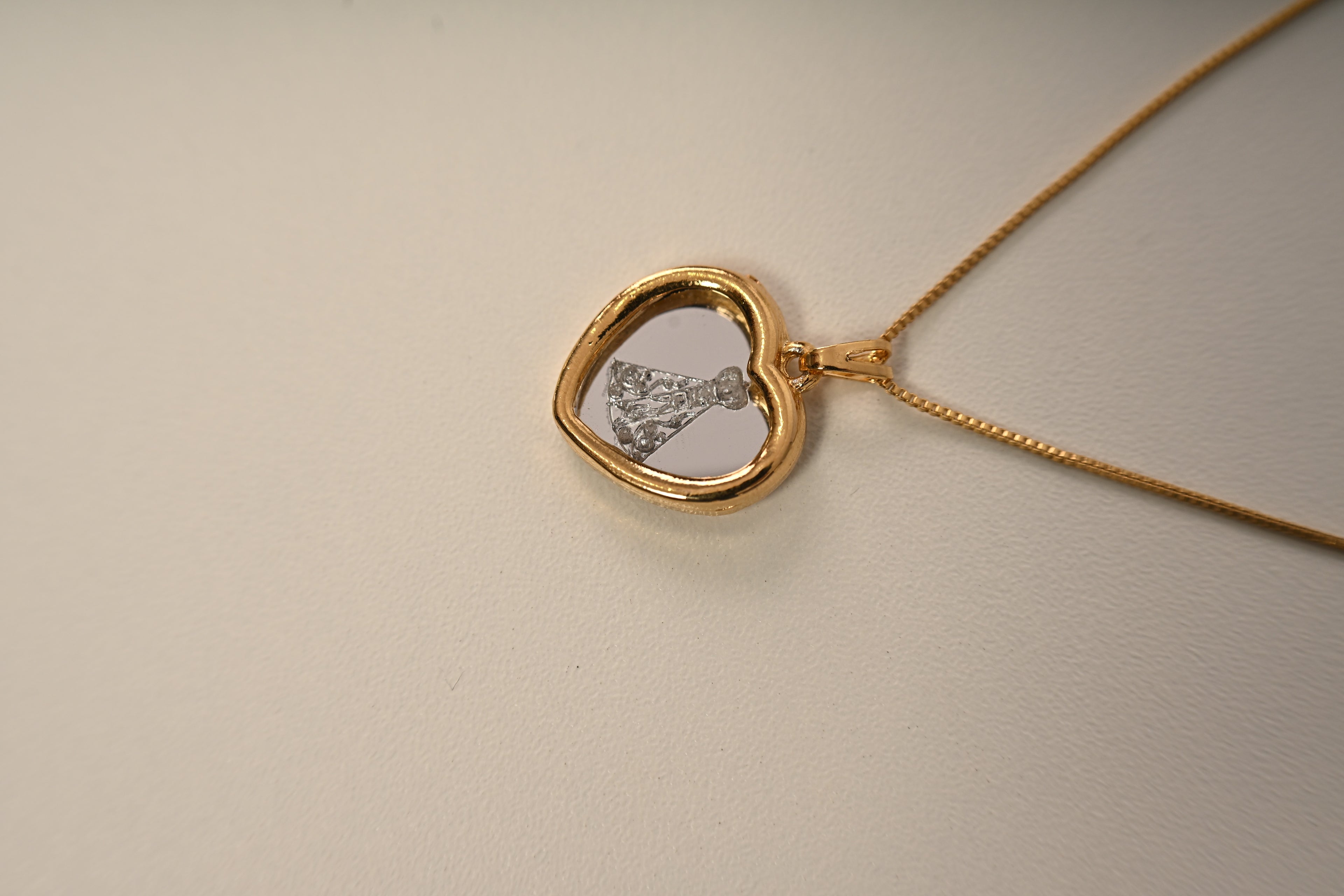 Semijoia Colar Nossa Senhora Aparecida Espelhado