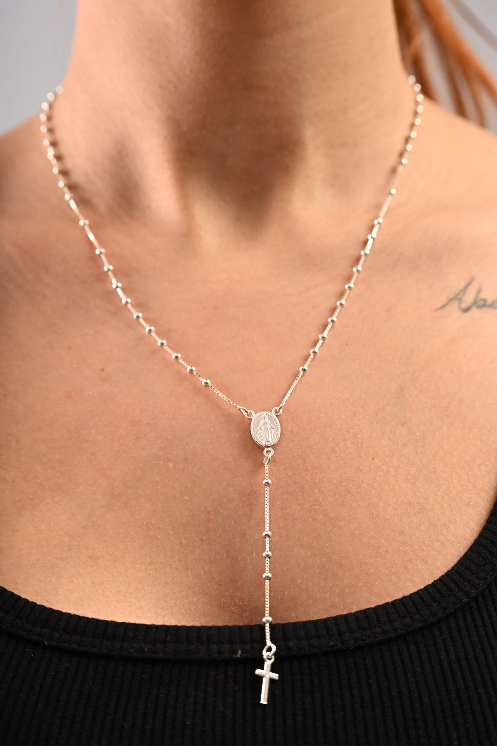 Colar Terço – Prata 925