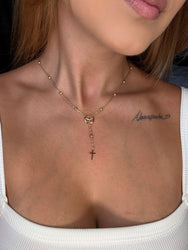 Colar Terço Marjorye Dourado