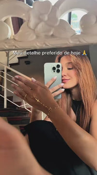 Stories de Semijoia Terço de Pulso Marjorye – Dourado